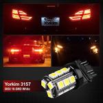 Yorkim 3157 LED Light Bulbs White Super Bright, 3056 3156 3156A 3057 4057 3157 4157 T25 LED Bulbs for Brake Lights, Backup Reverse Lights， Reverse Tail Lights - Pack of 10
