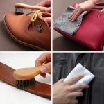 10Pcs Leather Care Kit- 3Pcs Horsehair Brushes, 1.76oz Saddle Soap, 1.76oz Mink Oil, 1.76oz Wax Waterproofer, Polish Cloths, Leather Cleaner and Conditioner for Shoes, Boots, Bags, Purses, Car Seats