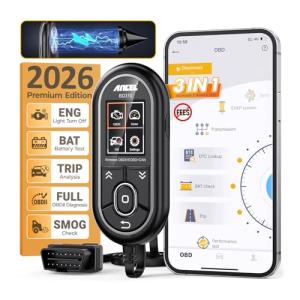 ANCEL BD310 OBD2 Scanner Diagnostic Tool - 3 in 1 OBD2 Scanner Bluetooth - App Based OBDII Scan Tool for Android & iPhone - Check Engine Light Code Reader - Wired, Bluetooth, and Heads-up Display