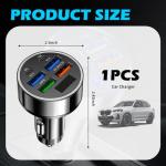 6 Ports Car Cigarette Lighter Adapter with LED Voltage Display,Fast Charging Car Charger Port Includes PD/QC3.0/SCP/3.1A/Super,24V 12V Cars Adapter Cars Lighter USB Adapters