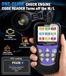 OBD2 Scanner Diagnostic Tool, VEHLIVE V850 Car Code Reader for Check Engine Light with Reset, I/M Readiness, Battery Tester, Live Data, CAN Diagnostic Scan Tool for All OBDII Vehicles After 1996