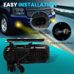 Shocklight LED Fog Lights Compatible with 2002 2003 2004 2005 2006 Cadillac Escalade/EXT, Escalade ESV, Front Bumper Driving Fog Lamps- Yellow lens