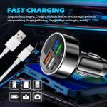 6 Ports Car Cigarette Lighter Adapter with LED Voltage Display,Fast Charging Car Charger Port Includes PD/QC3.0/SCP/3.1A/Super,24V 12V Cars Adapter Cars Lighter USB Adapters