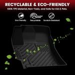 LASFIT Floor Mats & Cargo Mat for Toyota Corolla Hatchback 2019-2026, TPE All Weather Protection Rubber Car Liners Custom Fit for Corolla Hatchback Accessories 1st & 2nd Row & Trunk Mats, Black