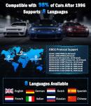 OBD2 Scanner Diagnostic Tool, VEHLIVE V850 Car Code Reader for Check Engine Light with Reset, I/M Readiness, Battery Tester, Live Data, CAN Diagnostic Scan Tool for All OBDII Vehicles After 1996