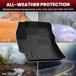 LASFIT Floor Mats & Cargo Mat for Toyota Corolla Hatchback 2019-2026, TPE All Weather Protection Rubber Car Liners Custom Fit for Corolla Hatchback Accessories 1st & 2nd Row & Trunk Mats, Black