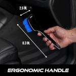 Viking Carpet Cleaning and Scrub Brush for Floor Mats, Cleaning Brush for Car Interior and Home, Black and Blue, 8.3 inch x 2.5 Inch