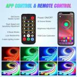 Nilight 4Pcs Car Underglow Neon Accent Strip Lights 256 LEDs RGBIC Multi Color DIY Sound Active Function Music Mode with APP Control and Remote Control Underbody Light Strips, 2 Years Warranty