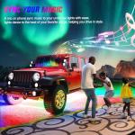 Nilight 4Pcs Car Underglow Neon Accent Strip Lights 256 LEDs RGBIC Multi Color DIY Sound Active Function Music Mode with APP Control and Remote Control Underbody Light Strips, 2 Years Warranty