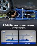 Orion Motor Tech Portable Car Lift with 7000lb Capacity, Adjustable Car Jack with 26.8 in Max Height for Sedan Pickup Truck SUV, Heavy-Duty 4 Post Portable Lift for Car with Auto Lock Extension Plates
