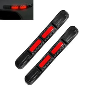 Zigeiya 2 PCS Car Bumper Protector Strip, Reflective Anti-collision Warning Protector Trim, Foldable Cushioning Paint Guard Sticker, Universal Waterproof Self-adhesive Accessory for Cars (Red)