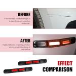 Zigeiya 2 PCS Car Bumper Protector Strip, Reflective Anti-collision Warning Protector Trim, Foldable Cushioning Paint Guard Sticker, Universal Waterproof Self-adhesive Accessory for Cars (Red)