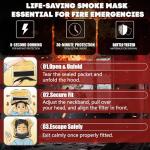 Ougist 3 Pieces Fire Extinguisher Kit for Home Kitchen and Car – Includes 2.5 lb ABC Dry Powder Fire Extinguisher with Quick-Release Handle, Emergency Smoke Hood and Fire Blanket