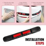 Zigeiya 2 PCS Car Bumper Protector Strip, Reflective Anti-collision Warning Protector Trim, Foldable Cushioning Paint Guard Sticker, Universal Waterproof Self-adhesive Accessory for Cars (Red)