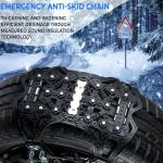 ZONETECH Tire Snow Chains 12-Pack All Season Black Upgraded Premium Quality Strong and Durable Anti-Skid Car,SUV, Pick Up and Truck for Emergency and Travel