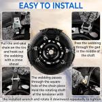 ZONETECH Tire Snow Chains 12-Pack All Season Black Upgraded Premium Quality Strong and Durable Anti-Skid Car,SUV, Pick Up and Truck for Emergency and Travel