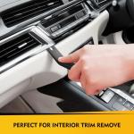 ZAUAO Auto Trim Removal Tool Kit, 5-Piece No Scratch Plastic Pry Tool Set for Car Door Panel & Dashboard - Professional Trim Tools Automotive with Clip Fastener Remover, Scratch-Resistant - Black