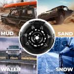 ZONETECH Tire Snow Chains 12-Pack All Season Black Upgraded Premium Quality Strong and Durable Anti-Skid Car,SUV, Pick Up and Truck for Emergency and Travel