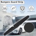 2 PCS Bumper Guard Strip, Car Bumper Guard, Front Bumper Decorative Strip, Car Bumper Anti-Scratch Strips for Cars SUV Pickup Truck (Black)
