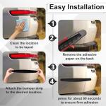 2 PCS Bumper Guard Strip, Car Bumper Guard, Front Bumper Decorative Strip, Car Bumper Anti-Scratch Strips for Cars SUV Pickup Truck (Black)