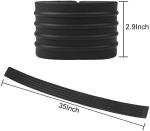 Matericuo Car Rear Bumper Guard Protector, 35inch Anti-Collision Patch Anti-Scrape Black Rubber Universal Trunk Door Entry Guards for Most SUV/Cars