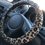 AUTOFAN Leopard Car Seat Covers Full Set with Steering Wheel Cover 2 Seat Belt Pads, Cheetah Print Seat Covers for Cars for Women,Airbag Compatible,Universal Fits for Cars,SUV,Truck