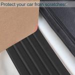 Matericuo Car Rear Bumper Guard Protector, 35inch Anti-Collision Patch Anti-Scrape Black Rubber Universal Trunk Door Entry Guards for Most SUV/Cars