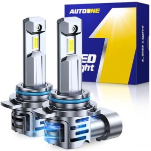 AUTOONE 9012 LED Bulb, 800% Brighter, 3 Min Quick Install, 20 Years Lifespan, No Flicker, 99% Compatibility