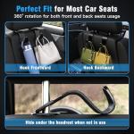 Amooca Car Seat Headrest Hooks - 4 Pack