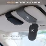 Magnetic Leather Sunglass Holder for Car Visor