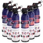 ABC Fire Extinguisher for Home & Vehicle - Compact Fire Extinguisher | Grease & Electrical Fire Extinguisher for Kitchen, Car, Office, Easy to use(6-Pack, 1.32lb Each)