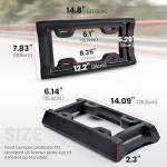 AR-PRO Ultimate License Plate Bumper Guard Screws Included - 2.3" Thick Rubber License Plate Mount Protects Bumper from Scratches and Dents - Universal Fit for Cars, Trucks, SUVs, and Vans