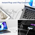 USB to USB-C Adapter 4 Pack for Car Charging