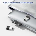 USB to USB-C Adapter 4 Pack for Car Charging