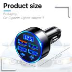 6 Ports Car Cigarette Lighter Adapter,Upgraded Car Cigarette Lighter USB Charger with Super/PD/3.1A/QC3.0 as Vehicle Electronics,24V/12V Cars Charger Adapter with LED Voltage Display