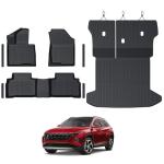 GALVAGNITE Floor Mats Set for 2022-2025 2026 Hyundai Tucson Gas (Not fit Hybrid), Full Coverage All Weather Floor Mats Cargo Mat with Backrest Protectors & Door Sill Guards for Tucson Accessories