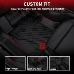 LASFIT Floor Mats & Backrest Mats & Cargo Mat for Kia Telluride 2025 2024 2023 2022 2021 2020, All Weather TPE Custom Fit Floor Liners with Full Set Car Mats & Trunk Mats Accessoires, Black