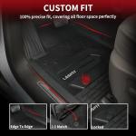 LASFIT Floor Mats 2019-2026 for Chevy Silverado/GMC Sierra 1500, 2020-2026 2500 HD/3500 HD, Crew Cab Only(Fit with Rear Under-Seat Storage, But Not Fit 2nd Row Plastic Storage) All Weather TPE Mats