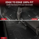 LASFIT Floor Mats 2019-2026 for Chevy Silverado/GMC Sierra 1500, 2020-2026 2500 HD/3500 HD, Crew Cab Only(Fit with Rear Under-Seat Storage, But Not Fit 2nd Row Plastic Storage) All Weather TPE Mats