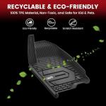 LASFIT Floor Mats 2019-2026 for Chevy Silverado/GMC Sierra 1500, 2020-2026 2500 HD/3500 HD, Crew Cab Only(Fit with Rear Under-Seat Storage, But Not Fit 2nd Row Plastic Storage) All Weather TPE Mats