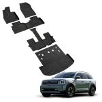 LASFIT Floor Mats & Backrest Mats & Cargo Mat for Kia Telluride 2025 2024 2023 2022 2021 2020, All Weather TPE Custom Fit Floor Liners with Full Set Car Mats & Trunk Mats Accessoires, Black