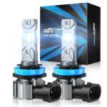 Marsauto H11/H8/H9 Bulbs, 30000LM Super Bright, 1:1 MINI Design H11 Bulbs, 3 MIN Plug and Play, Non-Polarity Fog Light, 60000+ HRS Ligespan, IP68, Pack of 2