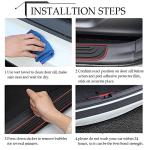 ASUBHA Car Rear Bumper Protector, Bumper Guard, Universal Black Rubber Anti-Scratches Trunk Door Protective Pad, Automotive Exterior Accessories Non-Slip Bumper Protection Strip for Cars SUVs Trucks