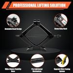 nkpyln 3 Ton (6610 Lbs) Car Jack, Universal Heavy Duty Scissor Jack, Professional Spare Tire Changing Kit with Lug Wrench, Portable Car Emergency Lift Jack Kit for Car, SUV, Sedan, Crossover