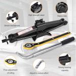 Scissor Car Jack 2.5 Ton (5511 lbs) Tire Changing Kit with Lug Wrench - Emergency Kit for Car, SUV, MPV