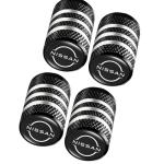 Metal Valve Stem Caps, 4 Piece Aluminum Alloy Wheel Car Tire Air Valve Caps Cover, Anti-Rust,Anti-Dirty,Waterproof (Black)
