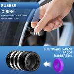 Metal Valve Stem Caps, 4 Piece Aluminum Alloy Wheel Car Tire Air Valve Caps Cover, Anti-Rust,Anti-Dirty,Waterproof (Black)