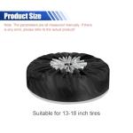 Tuxihapp 4PCS Car Tire Covers Set, Waterproof RV SUV Trailer Spare Tire Storage Bag with Handle, Portable Anti-UV Sun Snow Rain Wheel Cover, Dustproof Wheel Protector for 13-18 Inch Tires Diameter (S)