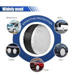 Tuxihapp 4PCS Car Tire Covers Set, Waterproof RV SUV Trailer Spare Tire Storage Bag with Handle, Portable Anti-UV Sun Snow Rain Wheel Cover, Dustproof Wheel Protector for 13-18 Inch Tires Diameter (S)