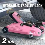 2-Ton Low Profile Hydraulic Jack, Pink